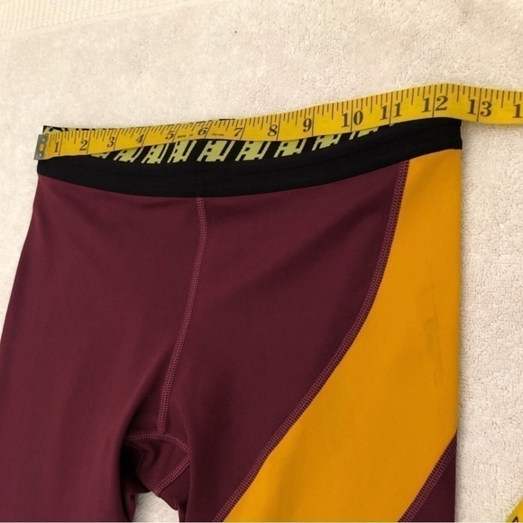 Hoka Hupana Performance Tights Workout Exercise Leggings Purple Yellow Small - Picture 10 of 16